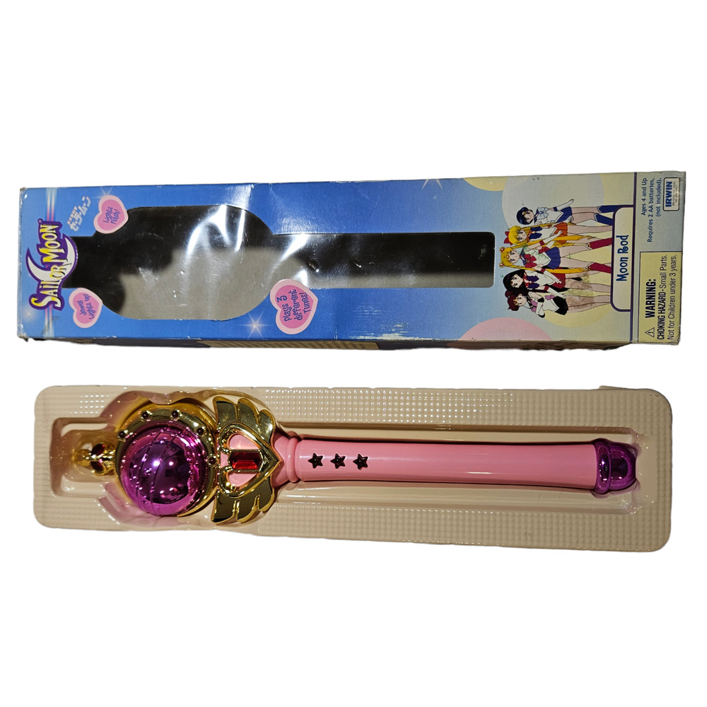 Vtg 2000 Sailor Moon Wand Stick By Irwin Open Box Pink Cosplay Prop RARE
